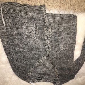 black and white cardigan